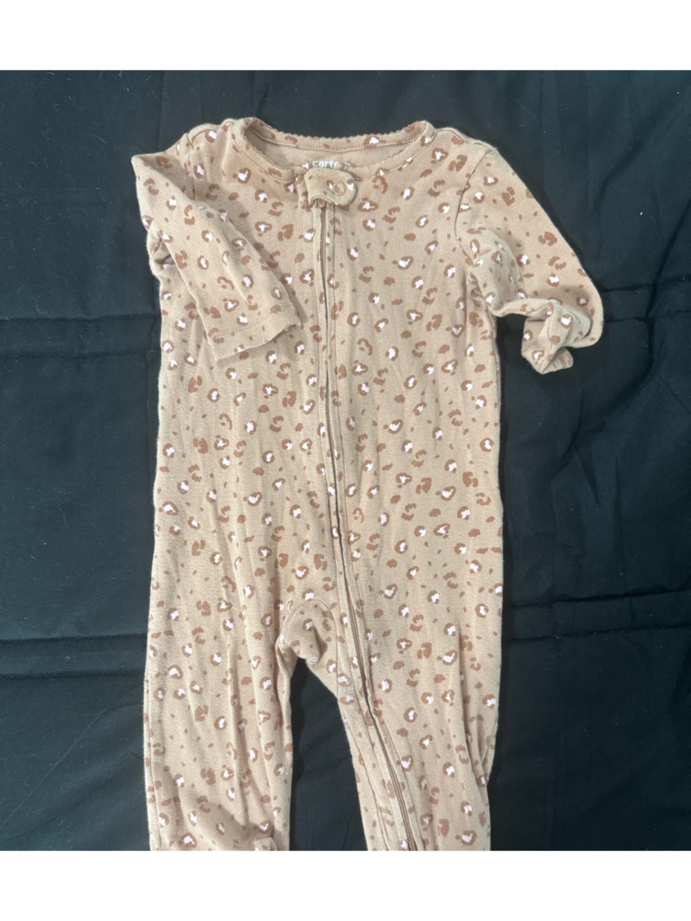 Carter's Tan Leopard Print One-Piece